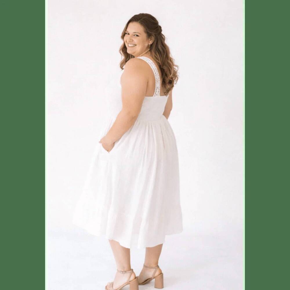 NEW HAHA MAMA crochet dress in white - Picture 2 of 4